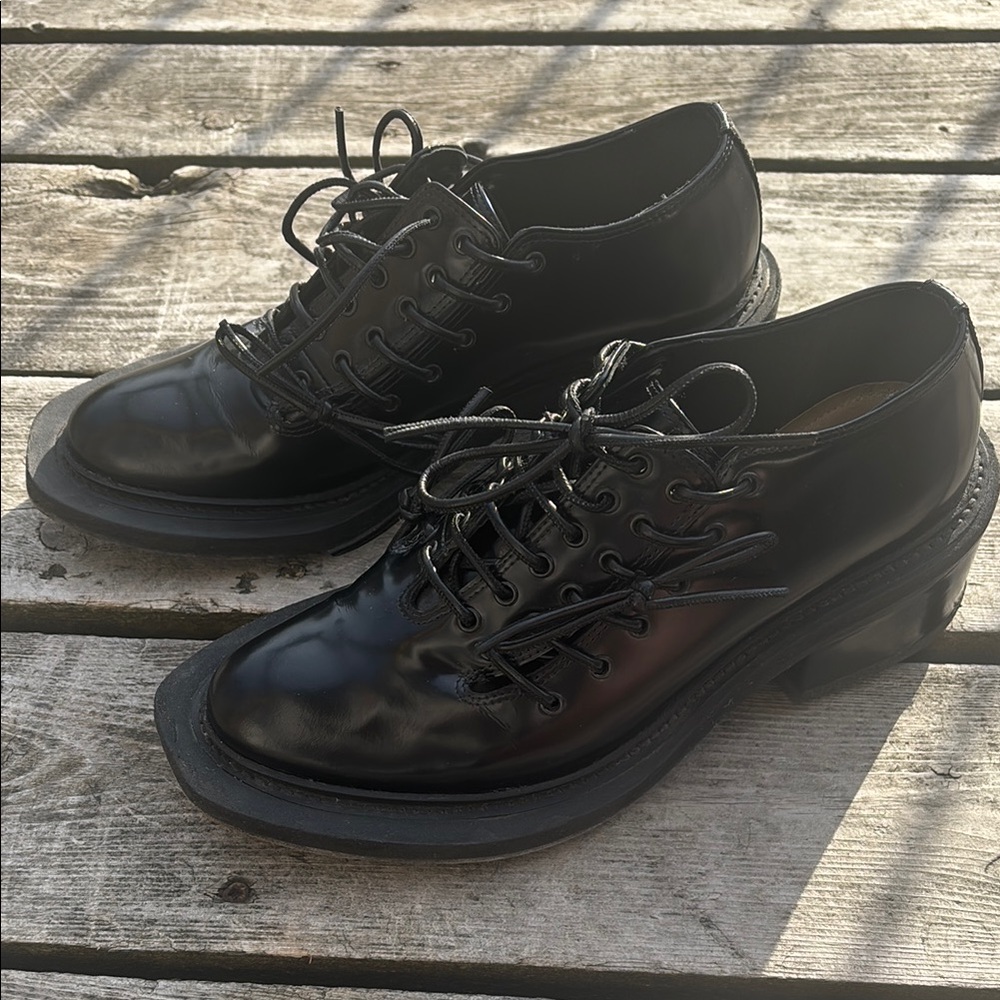 Women's Black Lace-Up Leather Boots - Sleek Everyday Style